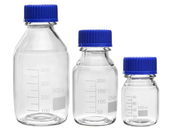 Picture of Laboratory bottle , clear, graduated, GL 45, with screw-cap 500ml